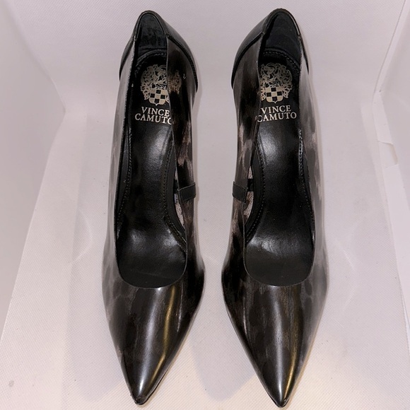 VINCE CAMUTO Anessta Clear Animal Leopard Print Heels Size 8.5M - EUC - Picture 2 of 11